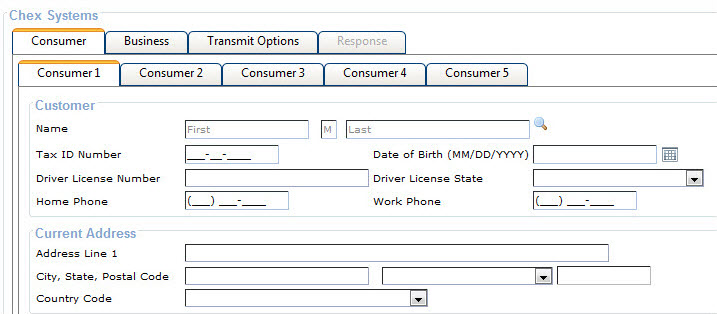 Consumer tab on the Interface node
